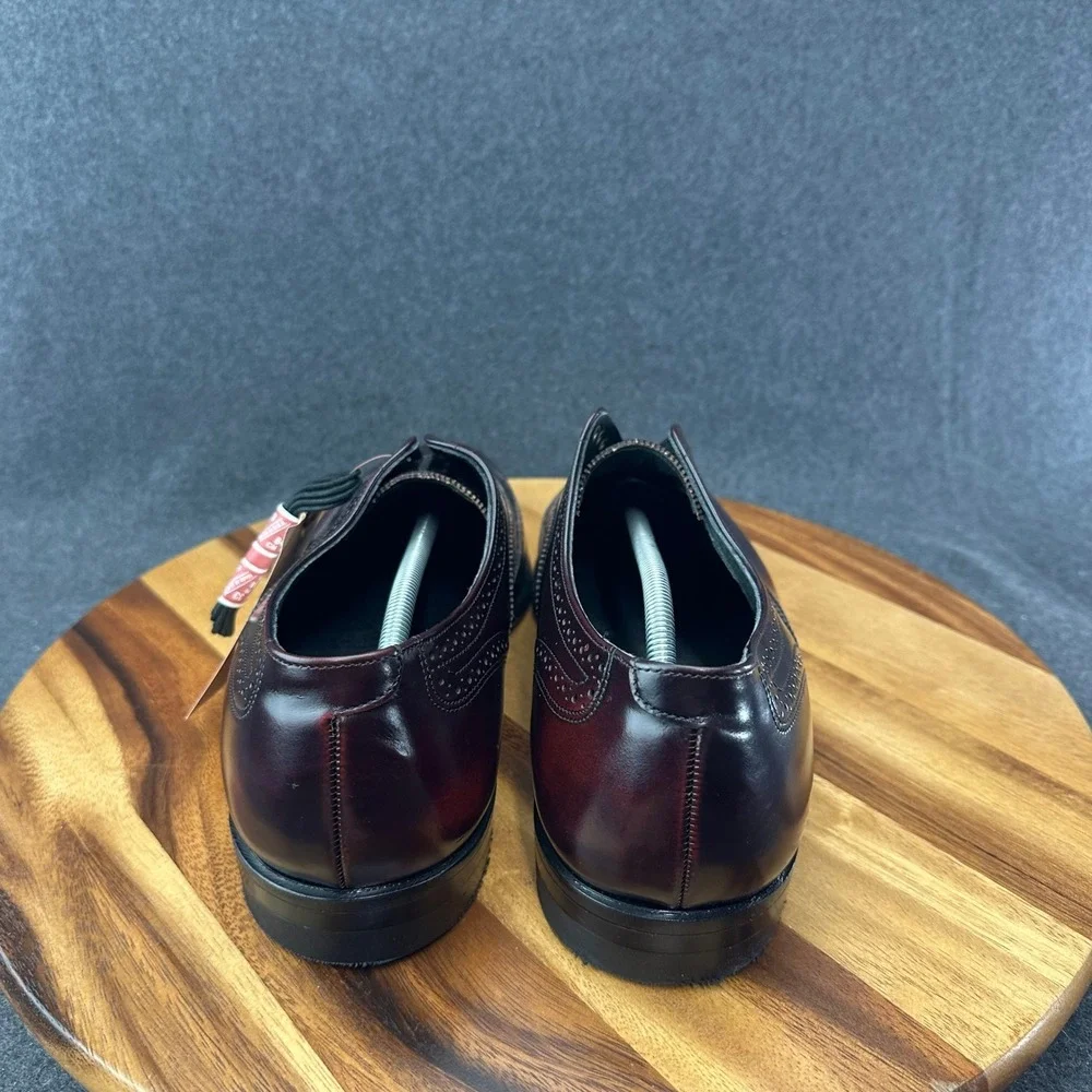 Vintage Executive Imperial Burgundy Wingtip Shoes Made In USA Men's Size 13EEE